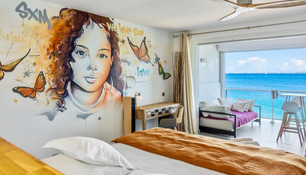 Official Page "Residence Bleu Marine" - Sea View Apartments & Studios - Saint-Martin French Side 格兰德凯斯 外观 照片