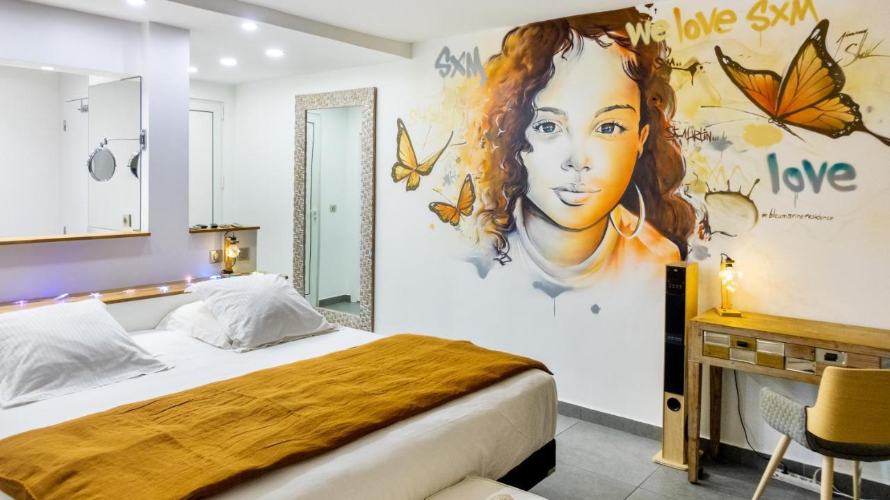 Official Page "Residence Bleu Marine" - Sea View Apartments & Studios - Saint-Martin French Side 格兰德凯斯 外观 照片