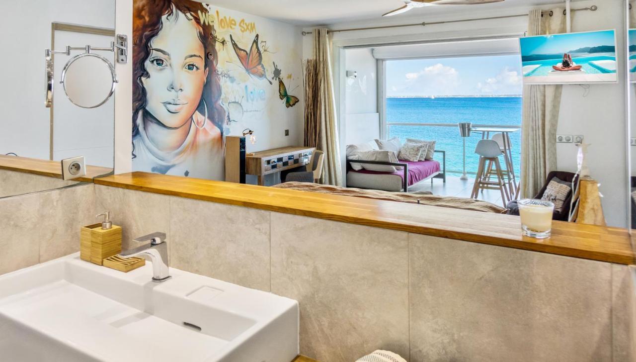 Official Page "Residence Bleu Marine" - Sea View Apartments & Studios - Saint-Martin French Side 格兰德凯斯 外观 照片