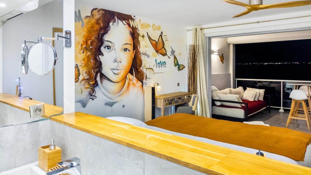 Official Page "Residence Bleu Marine" - Sea View Apartments & Studios - Saint-Martin French Side 格兰德凯斯 外观 照片