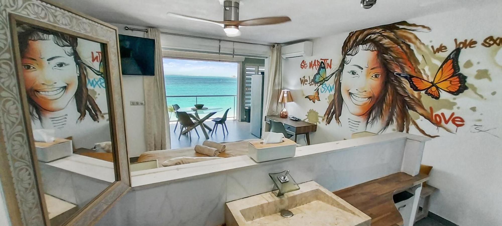 Official Page "Residence Bleu Marine" - Sea View Apartments & Studios - Saint-Martin French Side 格兰德凯斯 外观 照片