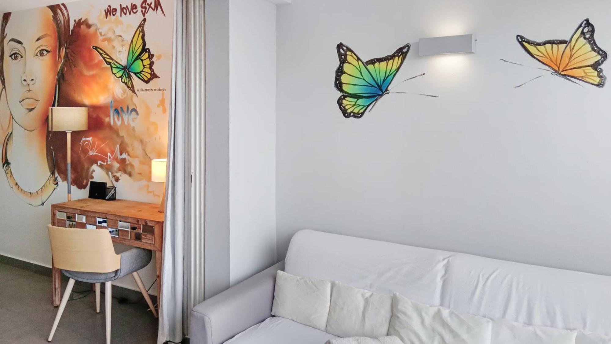 Official Page "Residence Bleu Marine" - Sea View Apartments & Studios - Saint-Martin French Side 格兰德凯斯 客房 照片