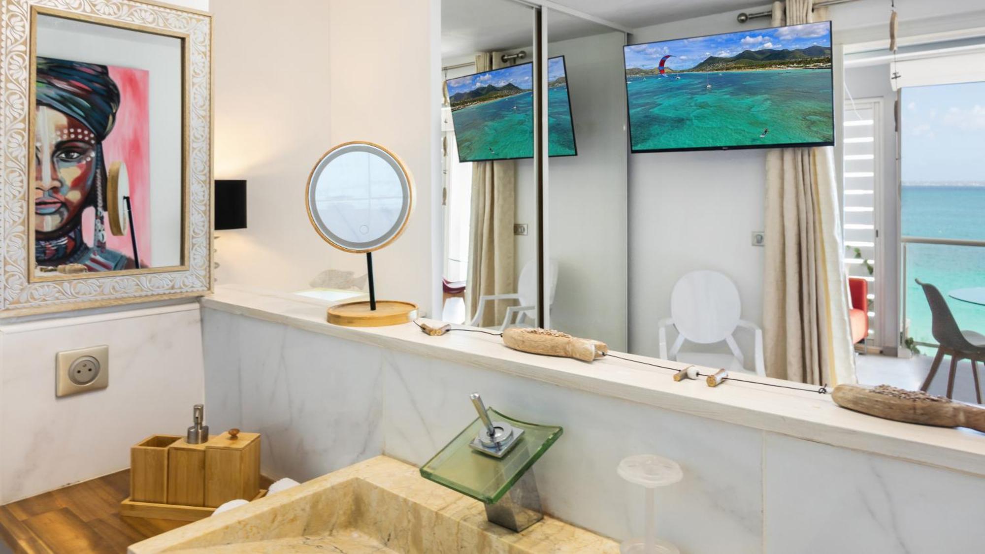 Official Page "Residence Bleu Marine" - Sea View Apartments & Studios - Saint-Martin French Side 格兰德凯斯 客房 照片
